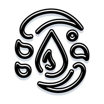 Water drop and ripple wave fluid abstract design Stock Illustration