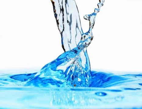 Water drop and splash Stock Photos