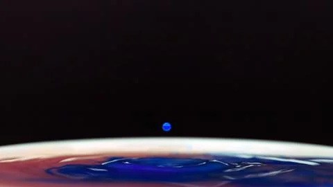 Water drop and splash Stock Photos