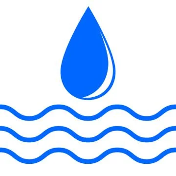 Water Drop and Wave Stock Illustration