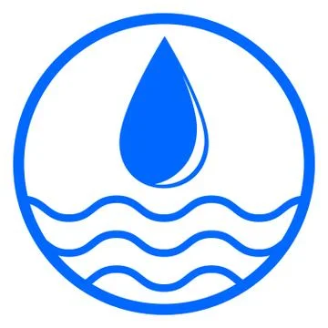 Water Drop and Wave Stock Illustration