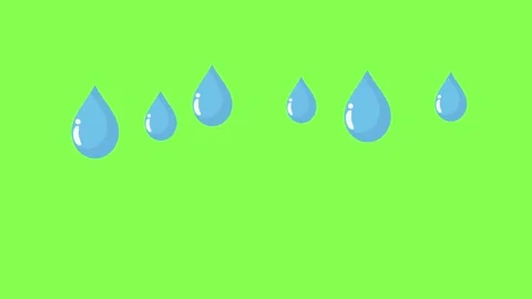 Water drop animation Stock Footage 302854216