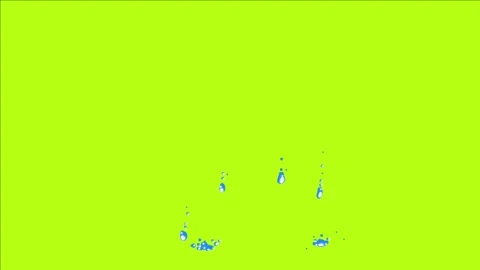 Water drop animation green screen effect video. Stock Footage 273276561