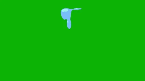 Water Drop Animation Green Screen | Liquid Droplet Effect Video stock 315170607