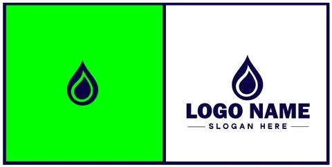 Water drop aqua rain dew droplet logo icon vector for business brand app ic.. Stock Illustration