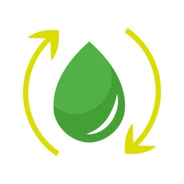 Water drop with arrows Stock Illustration