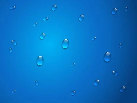 Water drop background vector with clean blue liquid droplets pattern perfect  Illustrazione stock