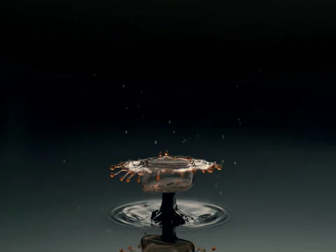 Water drop beautiful ink splash captured with phantom flex 4k Stock Footage 71613755