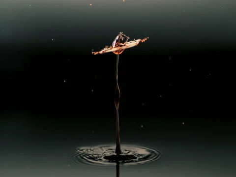 Water drop beautiful splash captured with phantom flex 4k Stock Footage 71613107