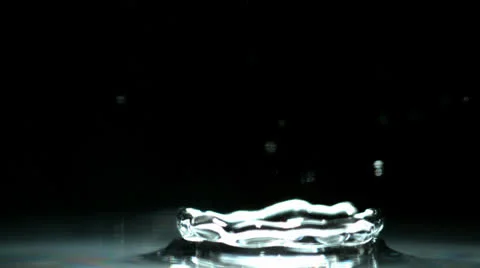 Water drop on a black background Stock-Footage 22515973