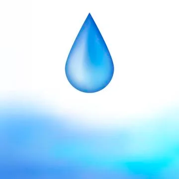 Water drop blue abstract background illustration vector Stock Illustration