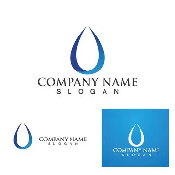 Water drop blue Logo Template vector イラスト素材