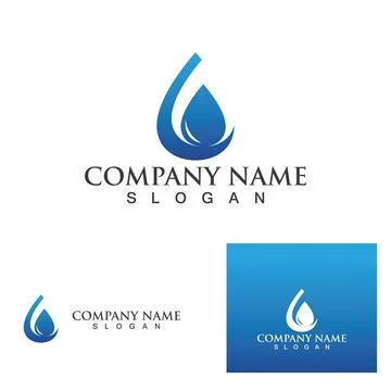 Water drop blue Logo Template vector イラスト素材