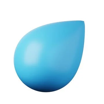 Water drop bubble high quality 3D render illustration icon. Stock Illustration