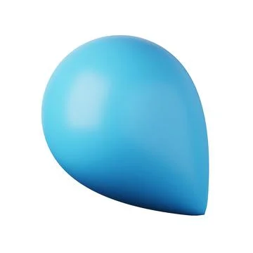 Water drop bubble high quality 3D render illustration icon. Stock Illustration