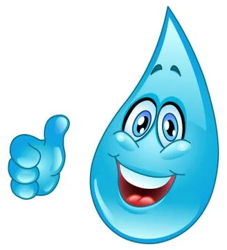Water drop cartoon Stock Illustration