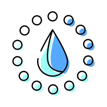 Water drop circulating in a clean cycle icon Stock Illustration