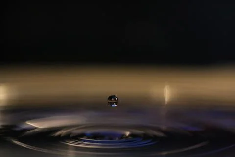 Water drop close up Stock Photos