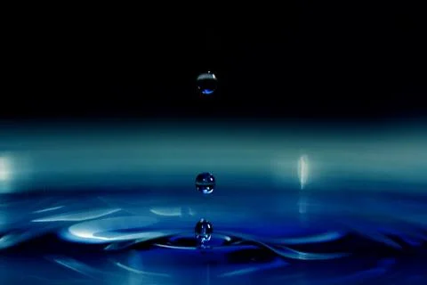 Water drop close up Stock Photos
