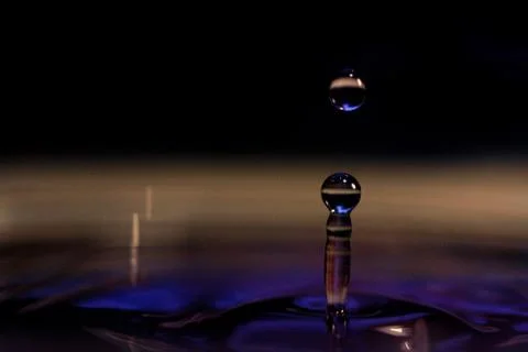 Water drop close up Stock Photos