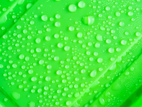Water drop cold green background pattern surface circle droples rain Stock Photos