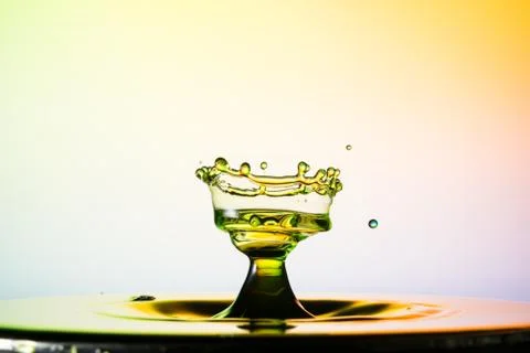 Water drop collision Stock Photos