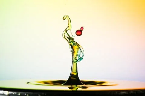 Water drop collision Stock Photos
