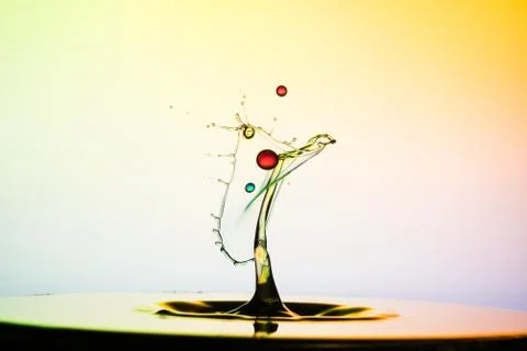 Water drop collision Stock Photos