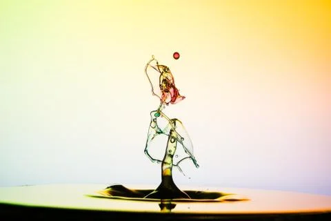 Water drop collision Stock Photos