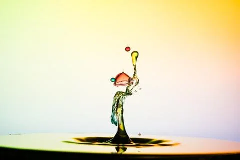 Water drop collision Stock Photos