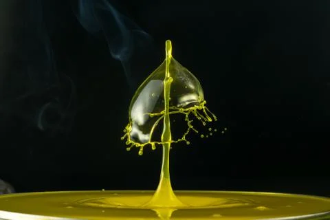 Water drop collision Foto stock
