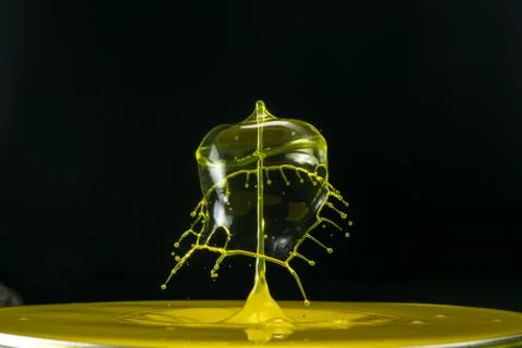 Water drop collision Foto stock