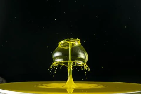 Water drop collision Stock Photos