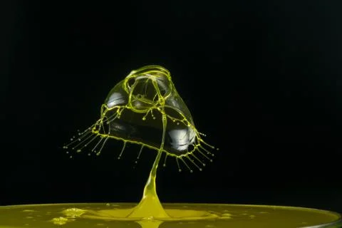 Water drop collision Foto stock