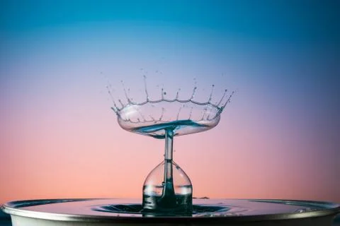 Water drop collision Stock Photos