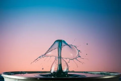 Water drop collision Stock Photos