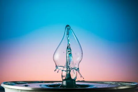 Water drop collision Foto stock