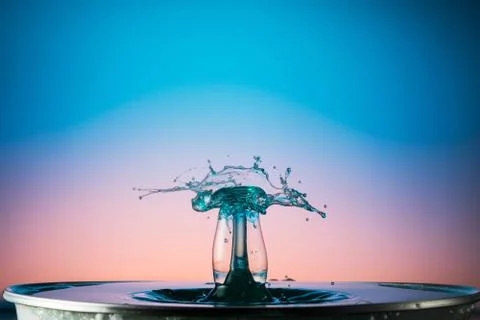Water drop collision Stock Photos