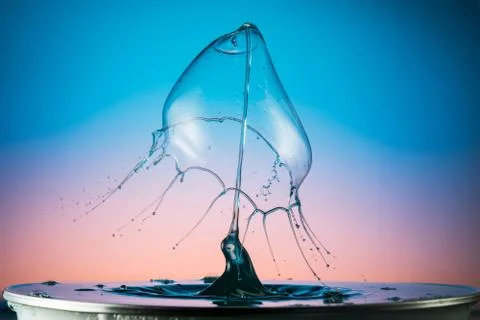 Water drop collision Stock Photos