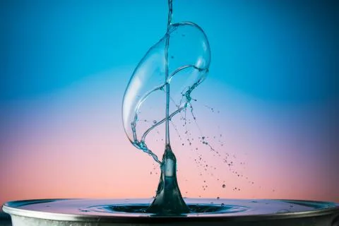 Water drop collision Stock Photos