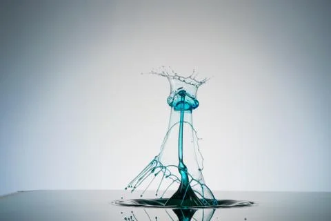 Water drop collision Stock Photos