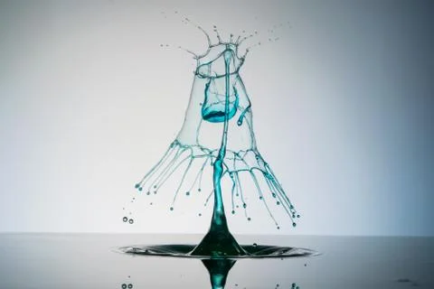 Water drop collision Stock Photos
