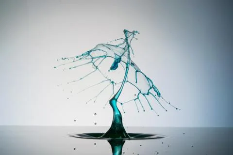 Water drop collision Stock Photos