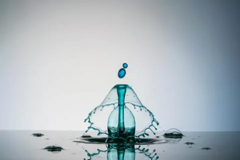 Water drop collision Foto stock