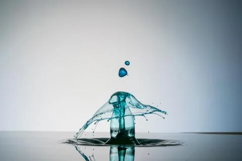 Water drop collision Stock Photos