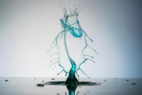 Water drop collision Stock Photos