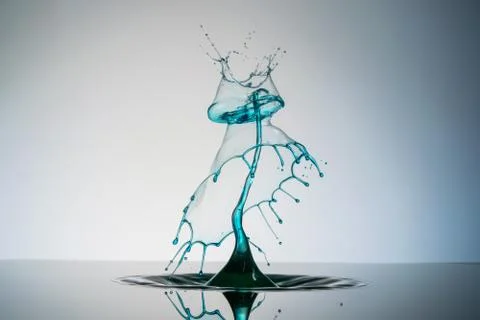 Water drop collision Foto stock