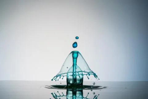 Water drop collision Stock Photos