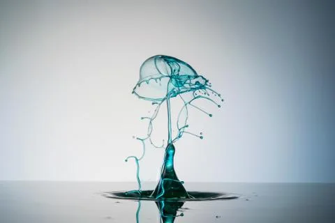 Water drop collision Stock Photos