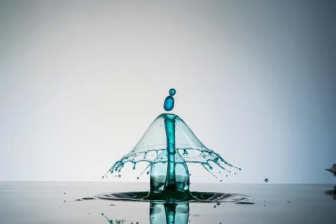 Water drop collision Stock Photos
